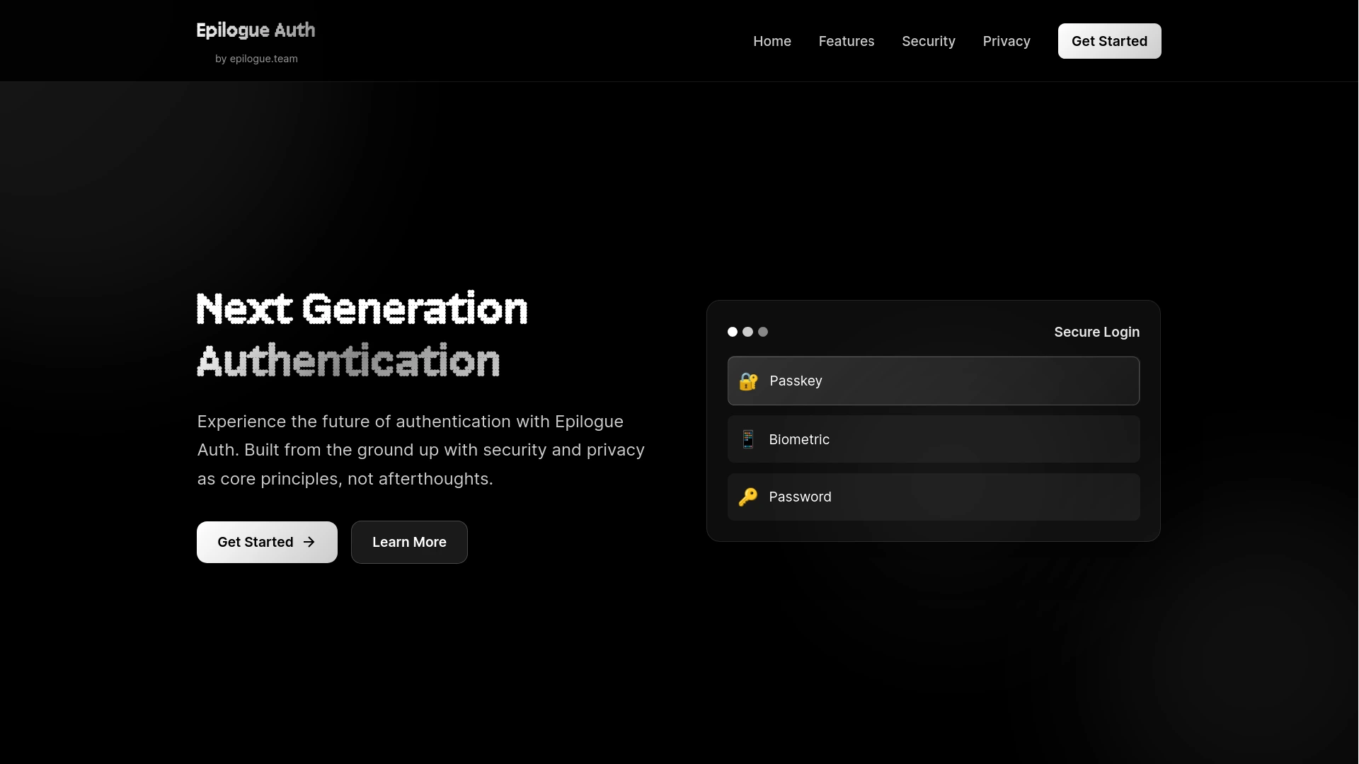 Auth project screenshot